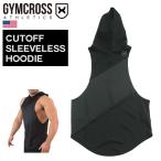 046 【送料無料】 GYMCROSS (ジムクロス) トレーニング フィットネスウェア カットオフフーディー パーカー ストレッチ【メンズ】gc-046