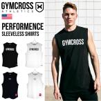 GYMCROSS ジムクロス トレーニング フィットネスウェア プリントノースリーブシャツ メンズ gc-085