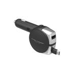 カシムラ DC-070 DC充電器 リール PD30W＋18W Type-C 2台の端末を同時に高速充電 12V/24V車兼用 DC070