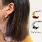 Yahoo! Yahoo!ショッピング(ヤフー ショッピング)フープピアス ドロップピアス レディース たたき加工 槌目 小ぶり メタル 個性的 華やか アクセサリー 韓国アクセ ≪ゆうメール便配送20・代引不可≫