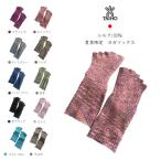 大法紡績 シルク100％ ヨガソックス 5本指 つま先なし かかとなし 夏季限定 【クロネコゆうパケットは2点まで可】 冷えとり 靴下 冷え性 レディース ヨガウエア