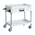 トラスコ中山 TRUSCO ツールワゴン フェニックスワゴン 省音 600X400 薄型1段引出付 ホワイト PEW-662Z-W 1台（直送品）