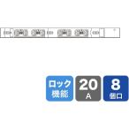 サンワサプライ 19インチサーバーラック用コンセント 200V（20A） 抜け防止ロック機能付き TAP-SV2208LK 1個（直送品）