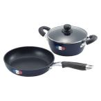 【アウトレット】タマハシ 2点セット フライパン 24cm 両手鍋 20cm ガス火専用 JE-116R 1個