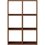 無印良品 スタッキングシェルフセット 3段×2列 ウォールナット材 幅82×奥行28.5×高さ121cm 良品計画