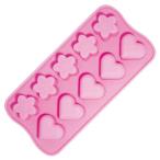 シリコンモールド 花（桜）/ハート 製菓道具　キッチン用品 シリコンゴム クラフト 型 チョコレート 洋菓子 粘土 マイナス40℃〜220℃対応