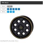 【KYOHO/共豊】PPX MIL:8 ●16インチ 16x5.5J 5/139.7 INSET:20 ●セミグロスブラック×イエローライン ●１本　ピーピーエックス ミルエイト