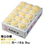 桃 岡山白桃 ロイヤル 8〜16玉 3.0kg 岡山県産 ＪＡおかやま もも モモ