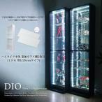 コレクションラック DIO ディオ ハイタイプ 本体 鍵付 奥行28cmタイプ 中型 追加ガラス棚2枚付き