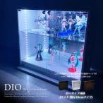 ショッピングラック コレクションラック DIO ディオ 本体 ワイド ロータイプ 鍵付 幅90cm 奥行18cm 浅型