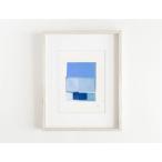 ANNA MABELLA | Blue Geometrical Abstract Art #1 | A4 アートプリント/ポスター【北欧 アブストラクト 水彩】