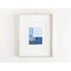 ANNA MABELLA | Blue Geometrical Abstract Art #2 | A4 アートプリント/ポスター【北欧 アブストラクト 水彩】