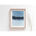 ANNA MABELLA | Abstract Blue Landscape Print | A3 ポスター/アートプリント【北欧 アブストラクト 水彩】
