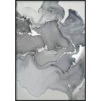 GLAM POSTERS | DUSTY BLUE REAL SILVER POSTER | アートプリント/ポスター (50x70cm)【北欧 リビング インテリア】