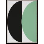 PAPER COLLECTIVE | HALF CIRCLES 3 - GREEN/BLUE | アートプリント/アートポスター (50x70cm) 北欧 シンプル インテリア おしゃれ