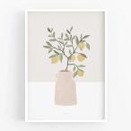 MICUSH | POTTERY AND FLOWERS - LEMON BRANCH (AP154) | アートプリント/ポスター (30x40cm) 北欧 インテリア おしゃれ