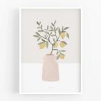 MICUSH | POTTERY AND FLOWERS - LEMON BRANCH (AP154) | アートプリント/ポスター (50x70cm)   北欧