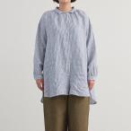 HEAVENLY (ヘブンリー) | Linen Stripe Shirt Tunic (blue) | トップス ブラウス お洒落 ストライプ お出かけ