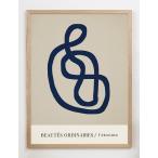 CARO CARO PRINTS | Abstract Blue Art Print (ABST-04) | アートプリント/アートポスター (30x40cm) 北欧 アブストラクト