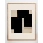 CARO CARO PRINTS | Black Abstract Art Print (ABST-27) | アートプリント/アートポスター (30x40cm) 北欧 アブストラクト