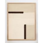 CARO CARO PRINTS | Cream &amp; Brown Abstract Art Print (MNLT-06) | アートプリント/アートポスター (30x40cm) 北欧 アブストラクト