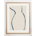 CARO CARO PRINTS | Blue Nude Silhouette Art Print (MNLT-05) | アートプリント/アートポスター (30x40cm) 北欧 アブストラクト