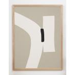 CARO CARO PRINTS | Abstract Black and Beige Art Print (GMTC-1801) | アートプリント/アートポスター (30x40cm) 北欧 アブストラクト