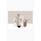 MICUSH | POTTERY AND FLOWERS PRINT (light brown) (AP130) | アートプリント/ポスター (50x70cm)   北欧