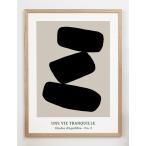 CARO CARO PRINTS | Black &amp; Beige Scandinavian Art Print (GMTC-3501) | アートプリント/アートポスター (30x40cm)