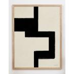 CARO CARO PRINTS | Beige and Black Art Print (ABST-09) | アートプリント/アートポスター (30x40cm) 北欧 アブストラクト