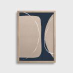 NOUROM | NAVY BLUE AND BEIGE WITH WHITE DETAILS #1 | アートプリント/ポスター (50x70cm) 北欧 ミニマル インテリア おしゃれ