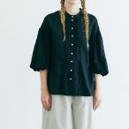 【SALE セール】MAGALI | フレンチリネン・バロン・ブラウス (black) | トップス マガリ