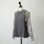 sosotto (ソソット) | カノコポンチリバティ袖PO (チャコール/blackburn) | トップス LIBERTY 花柄 プルオーバー