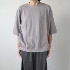 ショッピング均一セール 【SALE セール】amne (アンヌ) | MINI TERRY half sleeve crew (pink / gray) | size 2 トップス シンプル