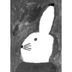 FINE LITTLE DAY | RABBIT WITH SMALL HAT | アートプリント/ポスター (50x70cm) 北欧 インテリア デザイン MOGU TAKAHASHI