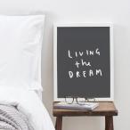 【SALE セール】OLD ENGLISH CO. | LIVING THE DREAM (white/charcoal background) | A3 アートプリント/ポスター