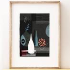 SHAPE COLOUR PATTERN | Night Hours I - abstract still life art | A3 アートプリント/ポスター