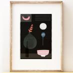 SHAPE COLOUR PATTERN | Night Hours II - abstract still life art | A3 アートプリント/ポスター