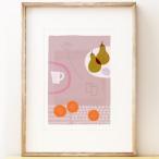 SHAPE COLOUR PATTERN | Still Life with Yellow Pears - contemporary art | A3 アートプリント/ポスター