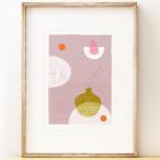SHAPE COLOUR PATTERN | Still Life with Pink Pear - contemporary art | A3 アートプリント/ポスター