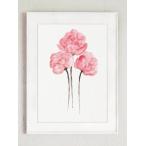 【 メール便送料無料 】COLOR WATERCOLOR | Peony Shabby Chic Art | A4 アートプリント/ポスター