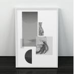 【SALE セール】LES TEMPS MODERNES | GEOMETRIC MONOCHROME PRINT | A3 アートプリント/ポスター