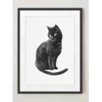 COLOR WATERCOLOR | Black Cat Art Print #4 | A3 アートプリント/ポスター