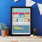 JESSICA HOGARTH | HARBOUR SCENE ART PRINT | A3 アートプリント/ポスター【北欧 リビング おしゃれ】