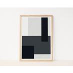 LES TEMPS MODERNES | BLACK AND WHITE GEOMETRIC ART PRINT | A3 アートプリント/ポスター【北欧 インテリア シンプル おしゃれ】