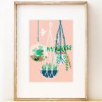 SHAPE COLOUR PATTERN | Hanging Gardens botanical art print | A3 アートプリント/ポスター【北欧 シンプル モダン インテリア】