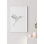 GLAM POSTERS | HUMMINGBIRD REAL HOLO POSTER | アートプリント/ポスター (30x40cm)【北欧 リビング インテリア 箔押し】