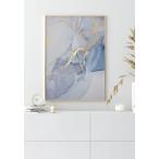 GLAM POSTERS | WATERCOLOR MARBLE REAL ROSE GOLD POSTER | アートプリント/ポスター (50x70cm)【北欧 リビング インテリア 箔押し】