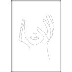 GLAM POSTERS | HANDS ON FACE POSTER | アートプリント/ポスター (30x40cm)【北欧 リビング インテリア】