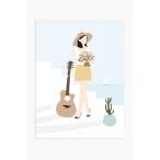 MICUSH | MODERN WOMEN - GUITAR LADY | アートプリント/ポスター (30x40cm)【北欧 シンプル インテリア おしゃれ】